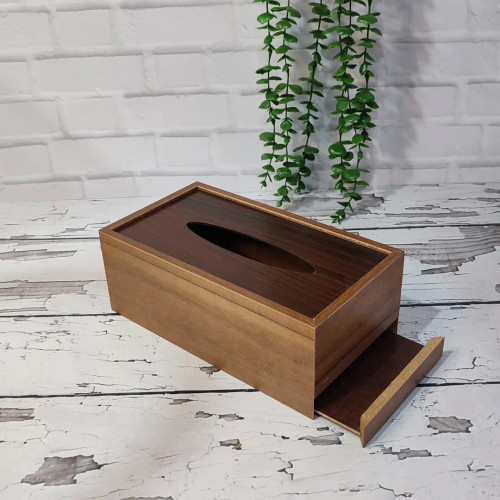 جا دستمال کاغذی تمام چوبی زیر کشویی