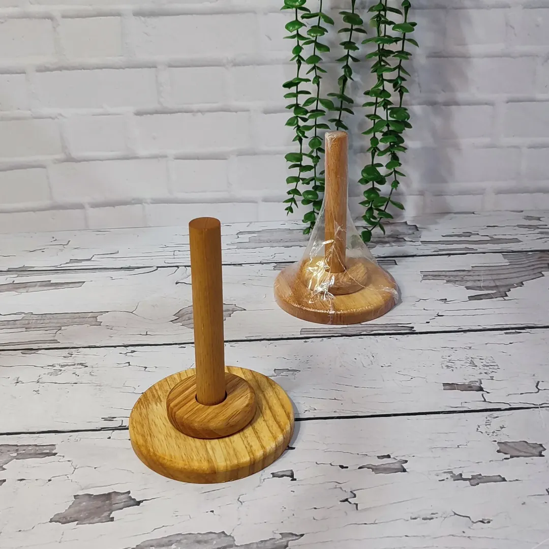 جا دستمال رولی تمام چوبی