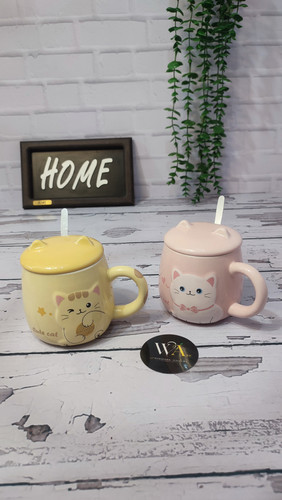 ماگ سرامیکی گربه درب برجسته