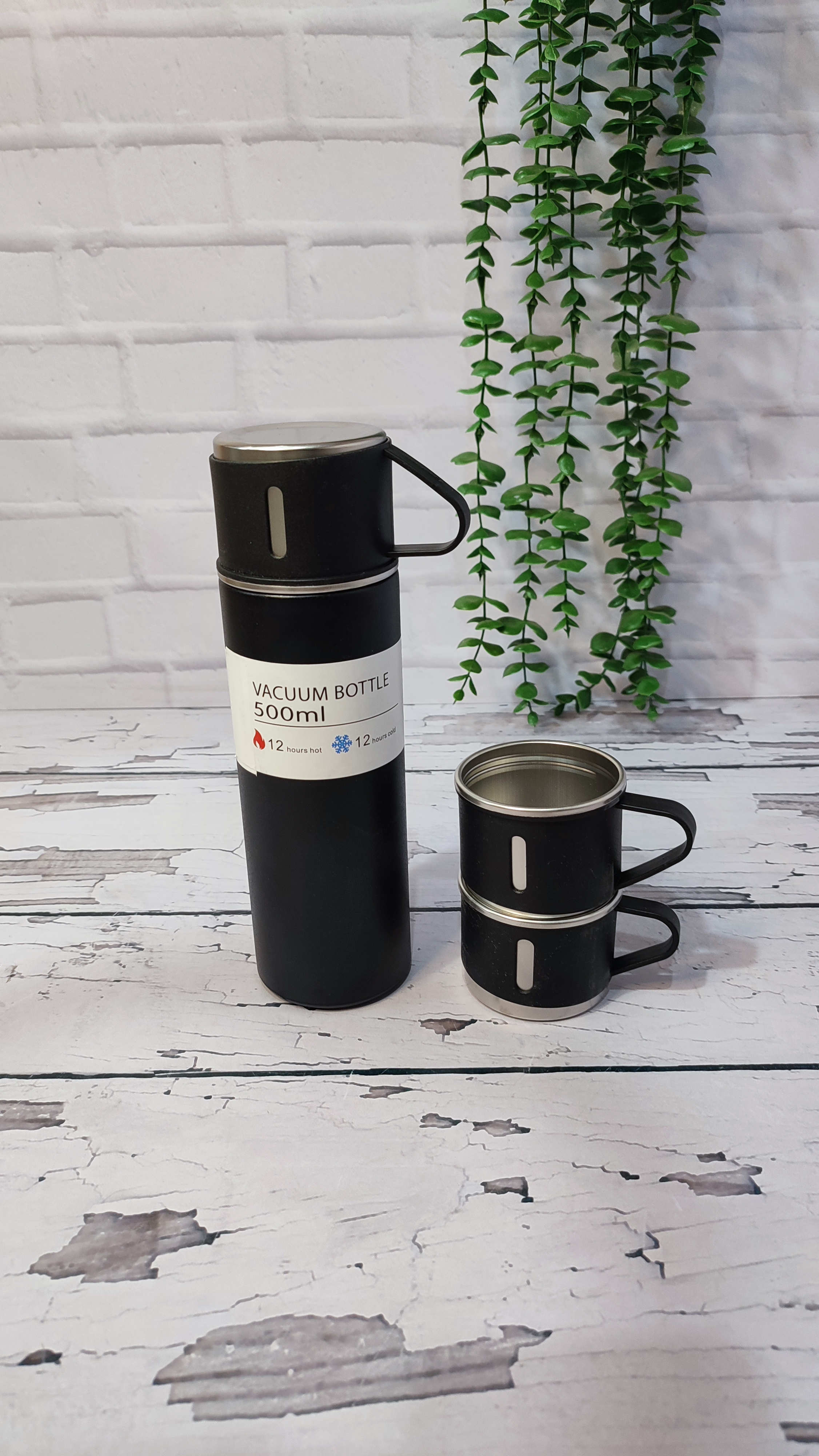 فلاسک سه کاپ ۵۰۰ میل مشکی