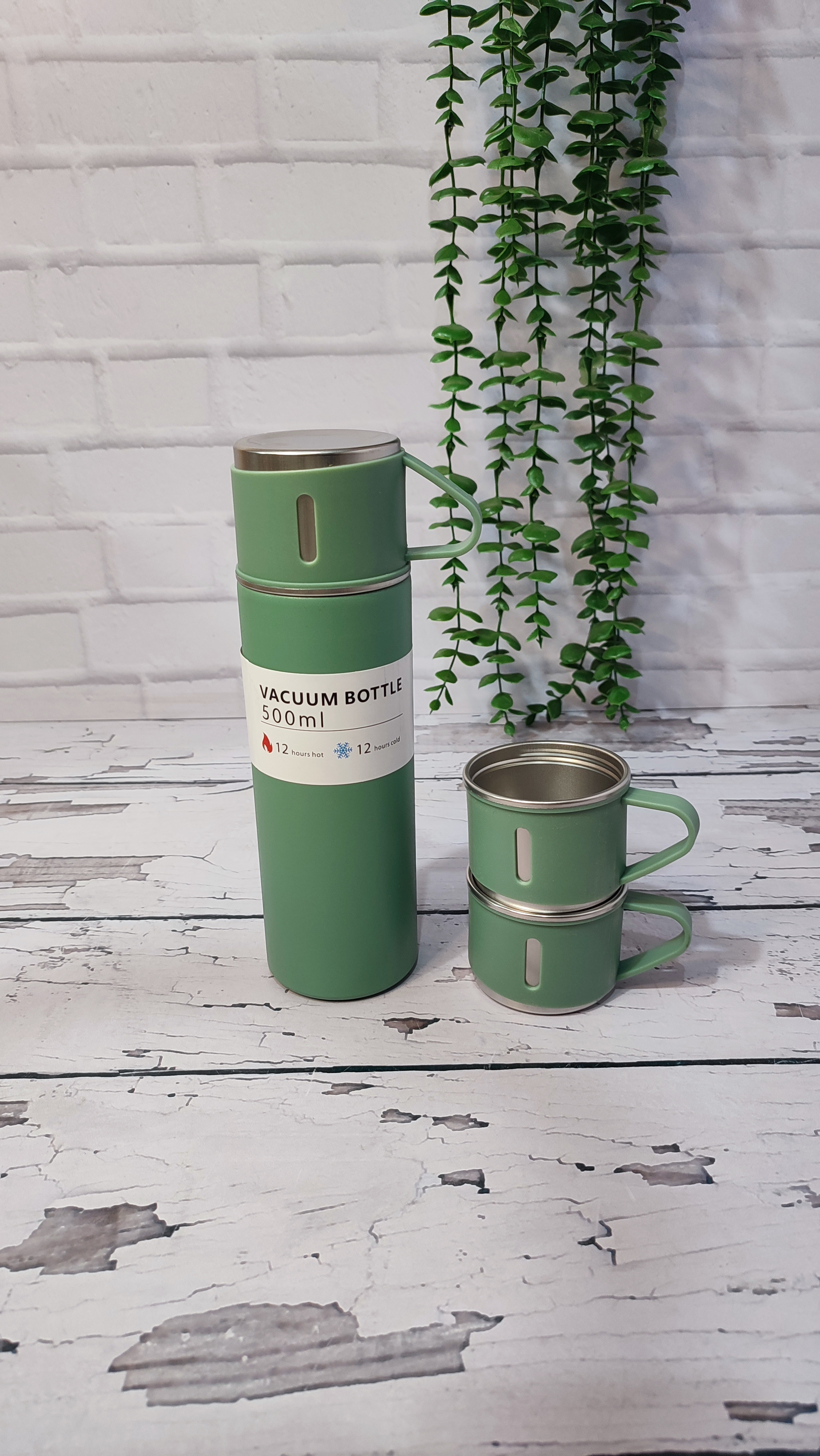 فلاسک سه کاپ ۵۰۰ میل سبز