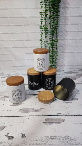 بانکه قهوه سایز کوچک سفید