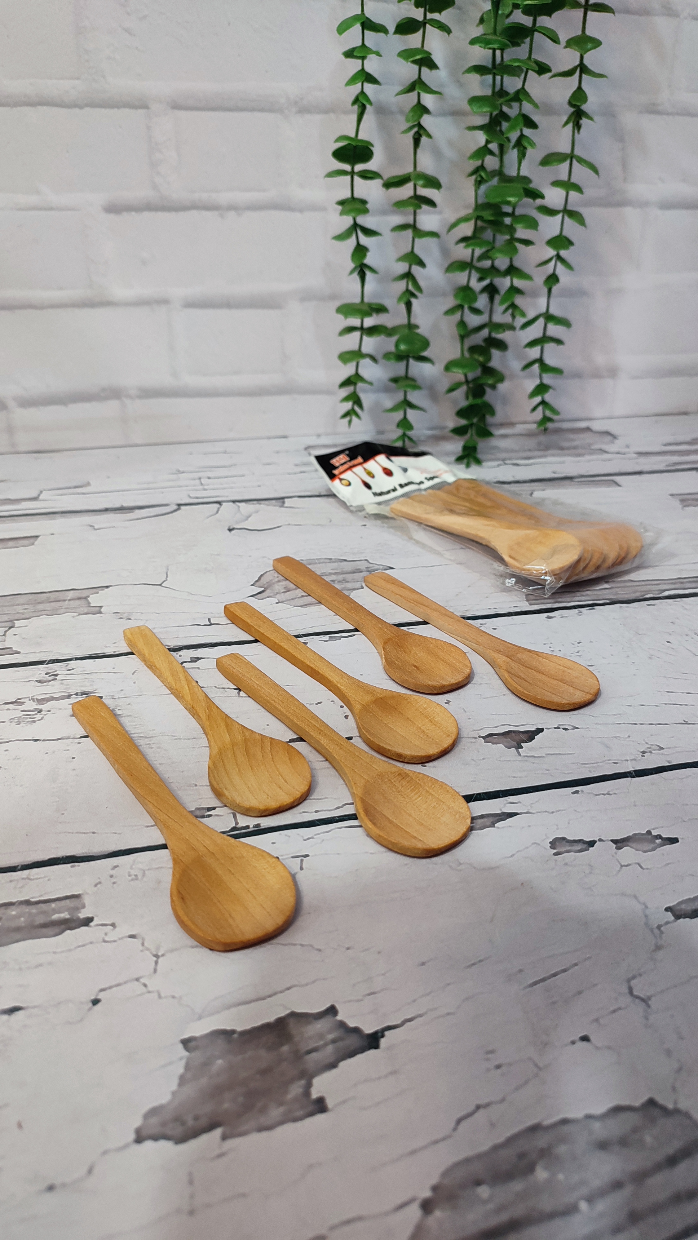 قاشق ادویه چوبی شش عددی