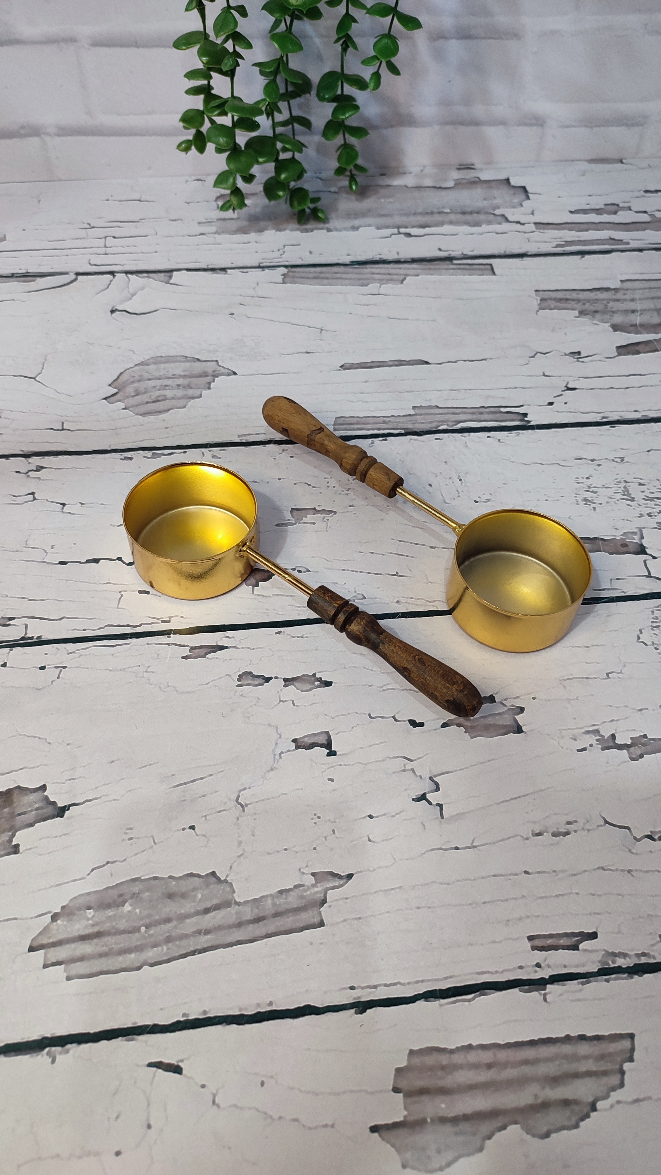 پیمانه قهوه دسته چوبی سایز بزرگ