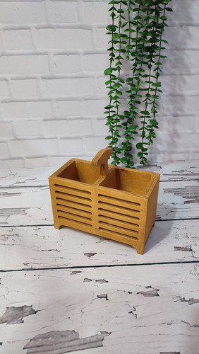 جا قاشقی چوبی دو خانه