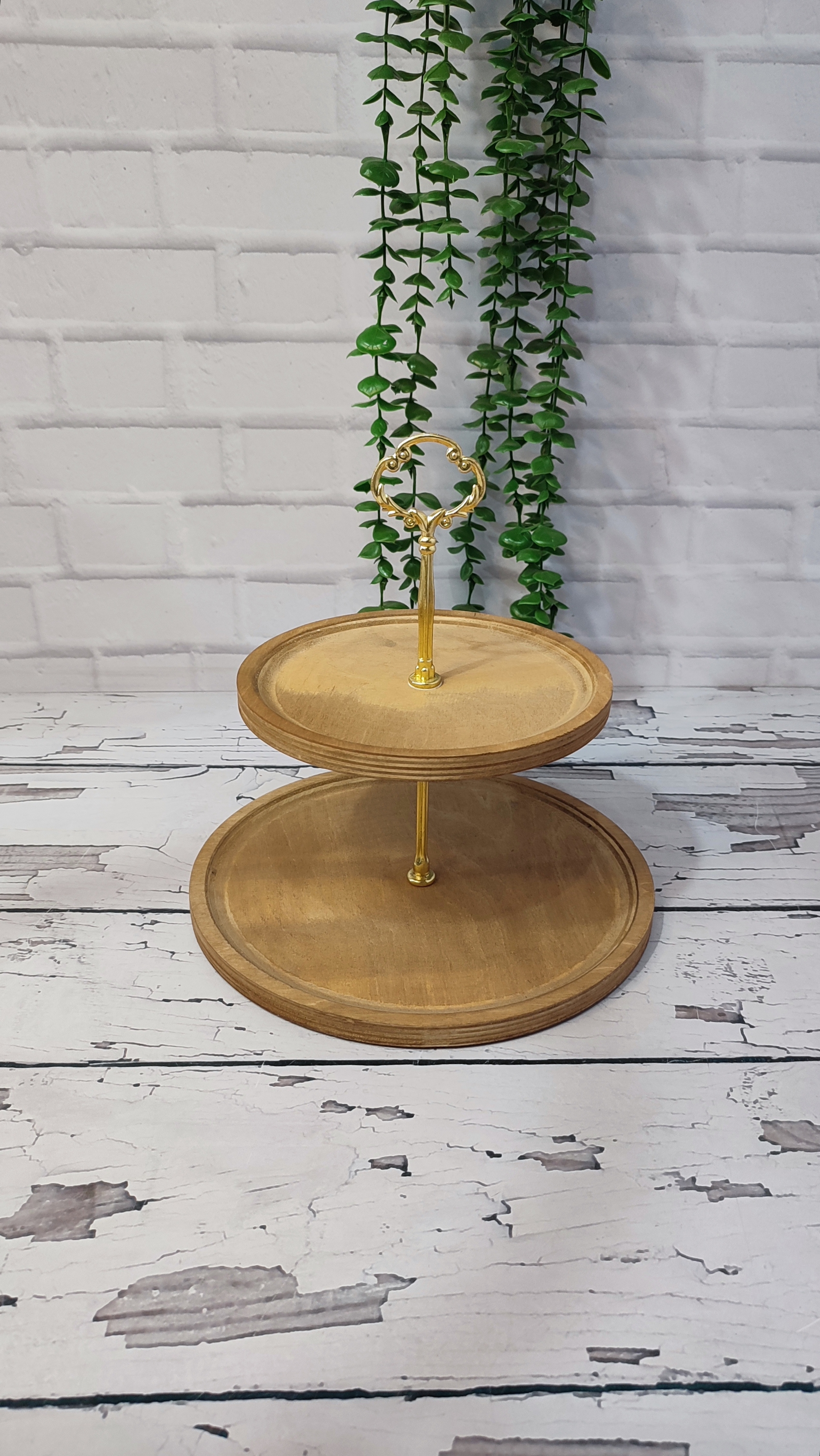 شیرینی خوری چوبی دو طبقه گرد