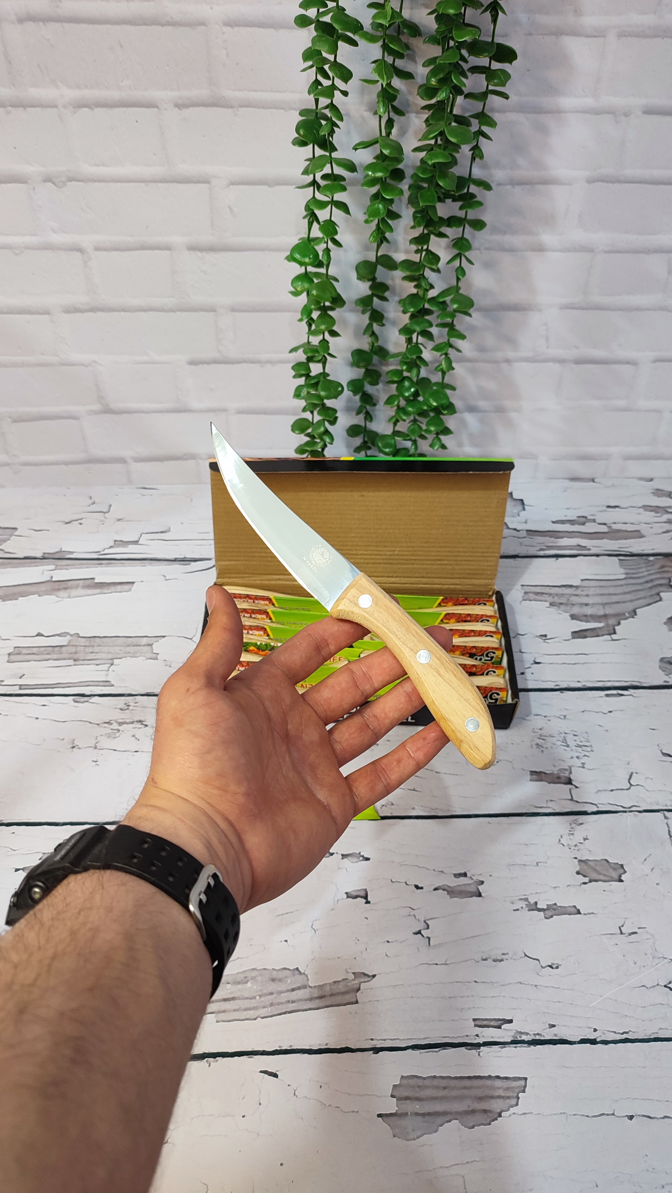 چاقو آشپزخانه دسته چوبی