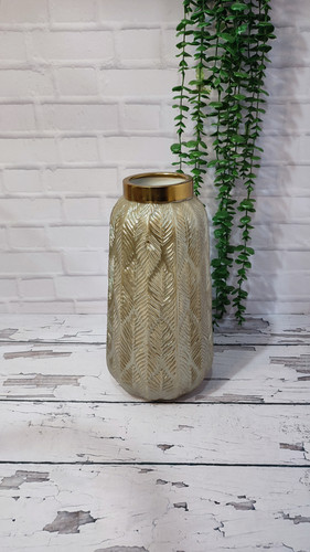 گلدان شیشه ای مدل برگی