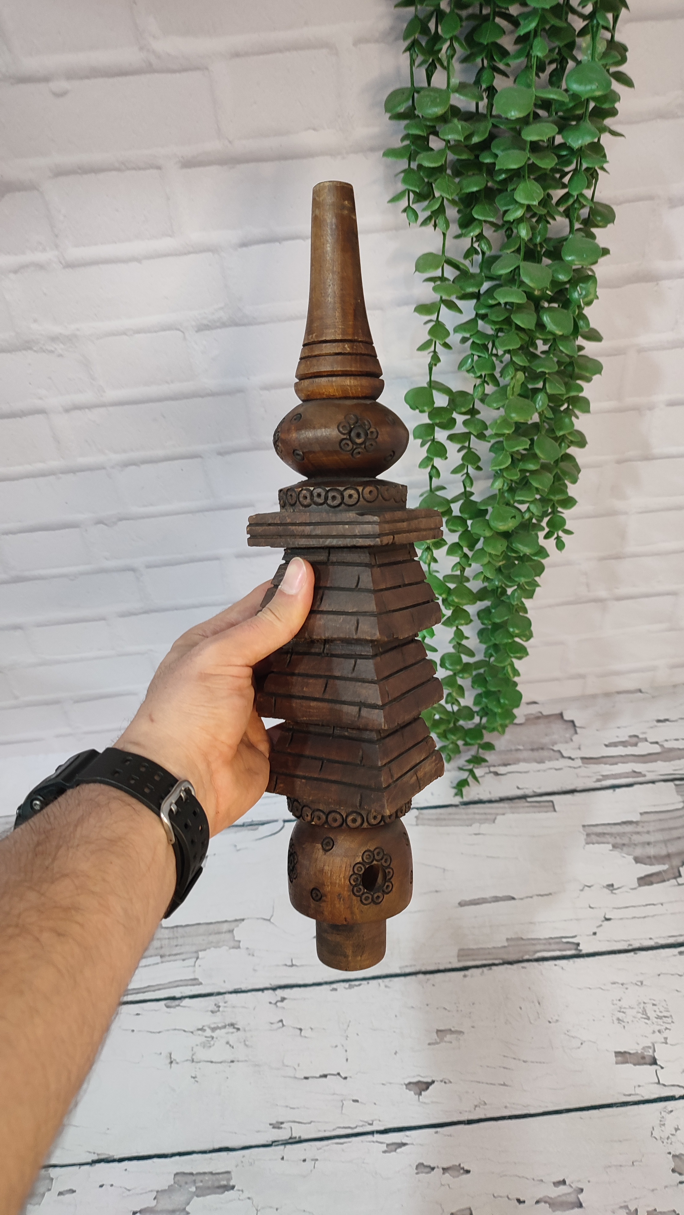 تنه چوبی قلیان اجری بلند