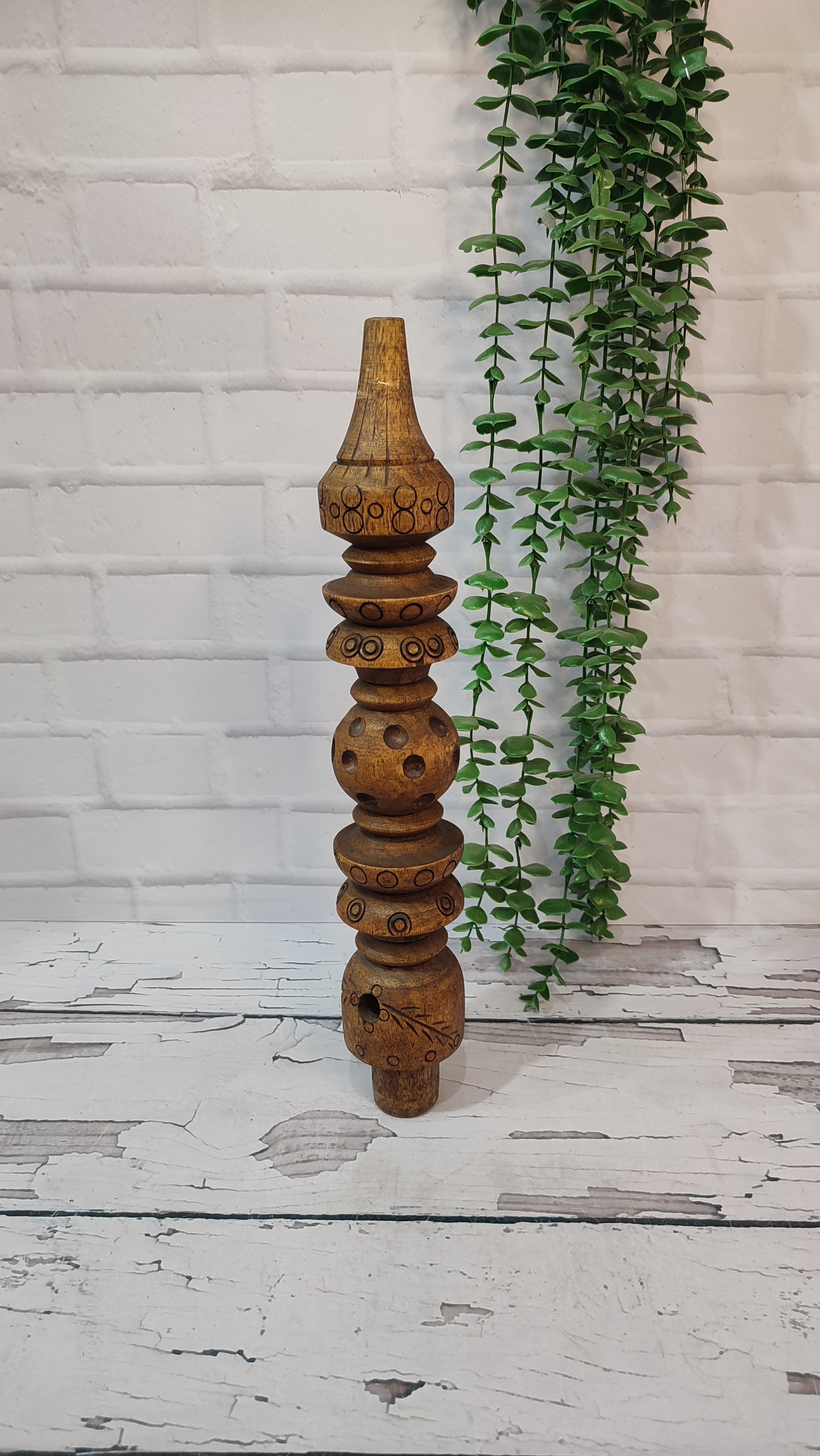 تنه چوبی قلیان توپی