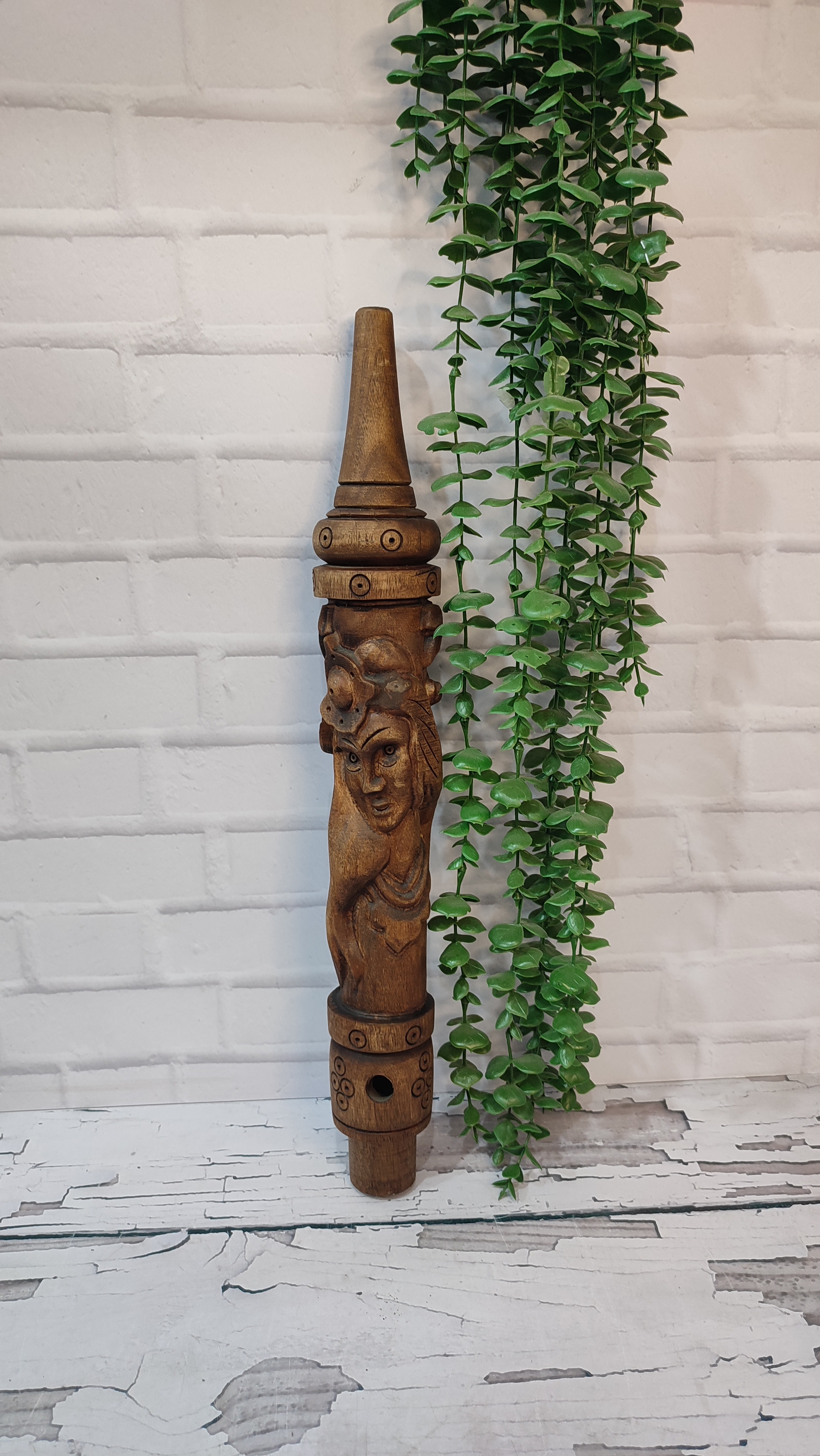 تنه چوبی قلیان منبت رخ