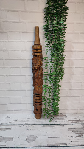 تنه چوبی قلیان منبت دو رخ