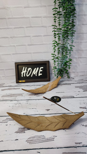 جا عودی چوبی طرح برگ