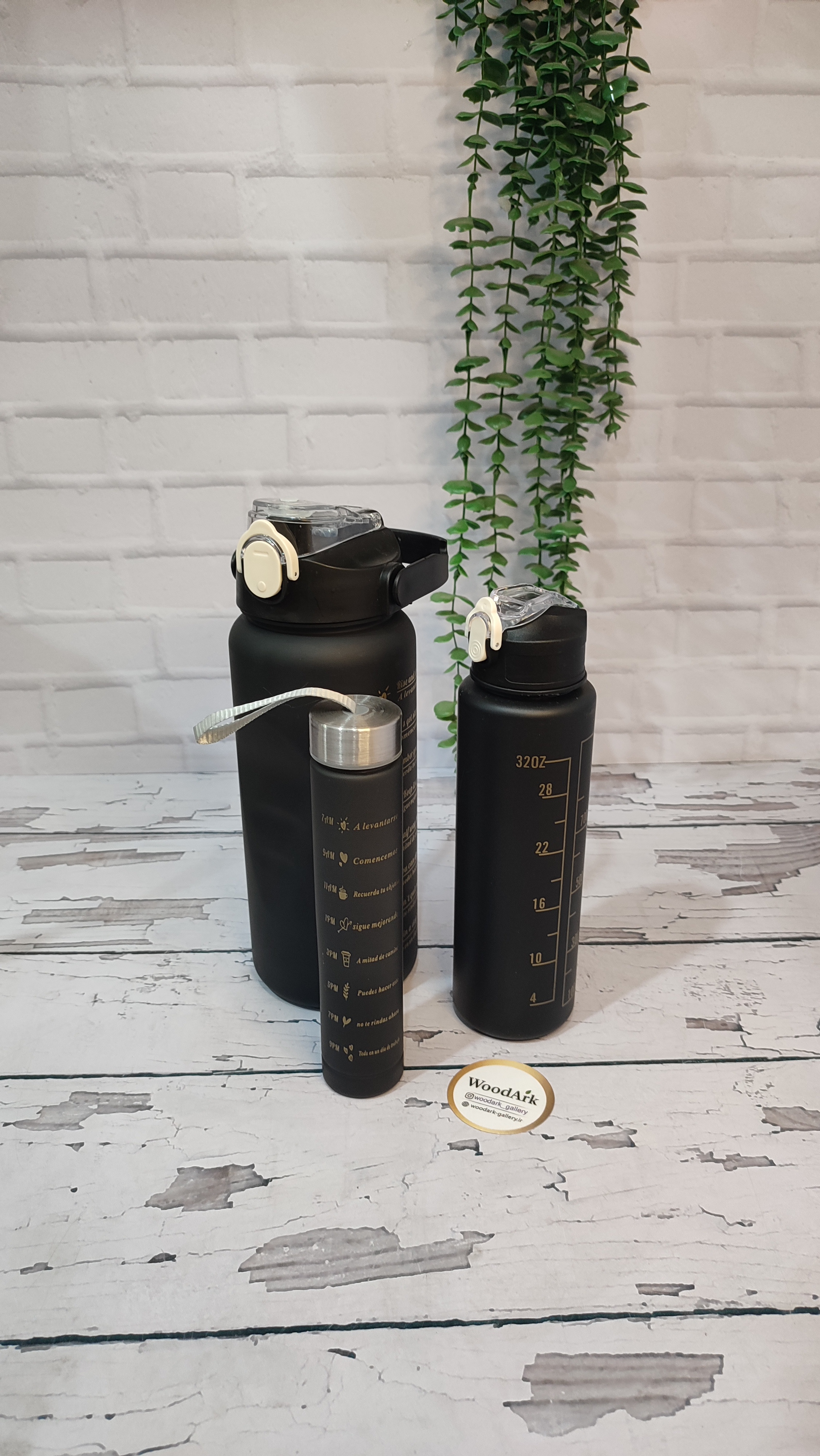 قمقمه سه قلو مشکی