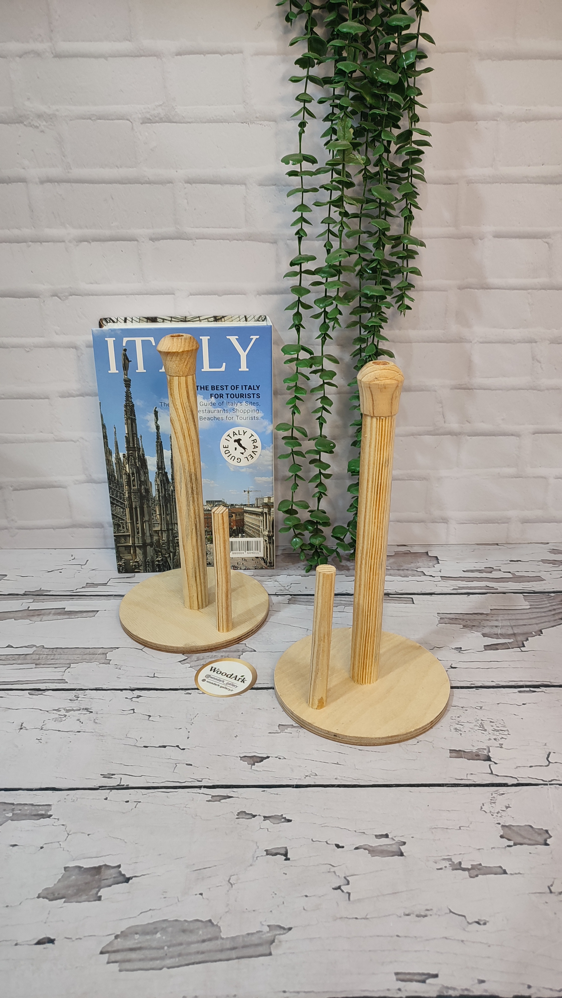 جا دستمال حوله ای چوب روس