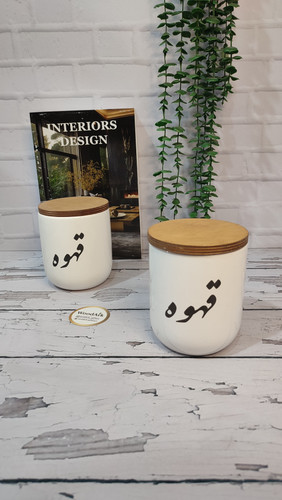 بانکه سرامیکی قهوه بزرگ