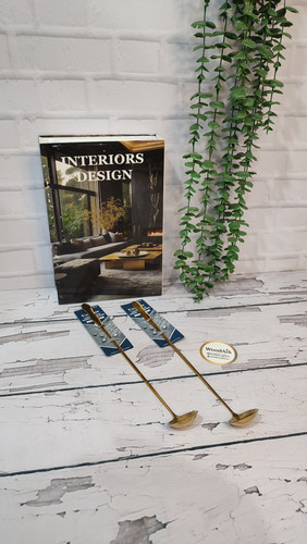 قاشق پارچ استیل طلایی