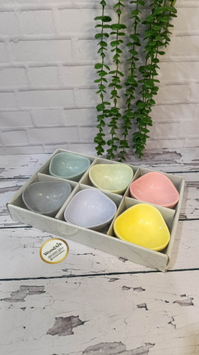 پیاله سرامیکی ۶عددی رنگی