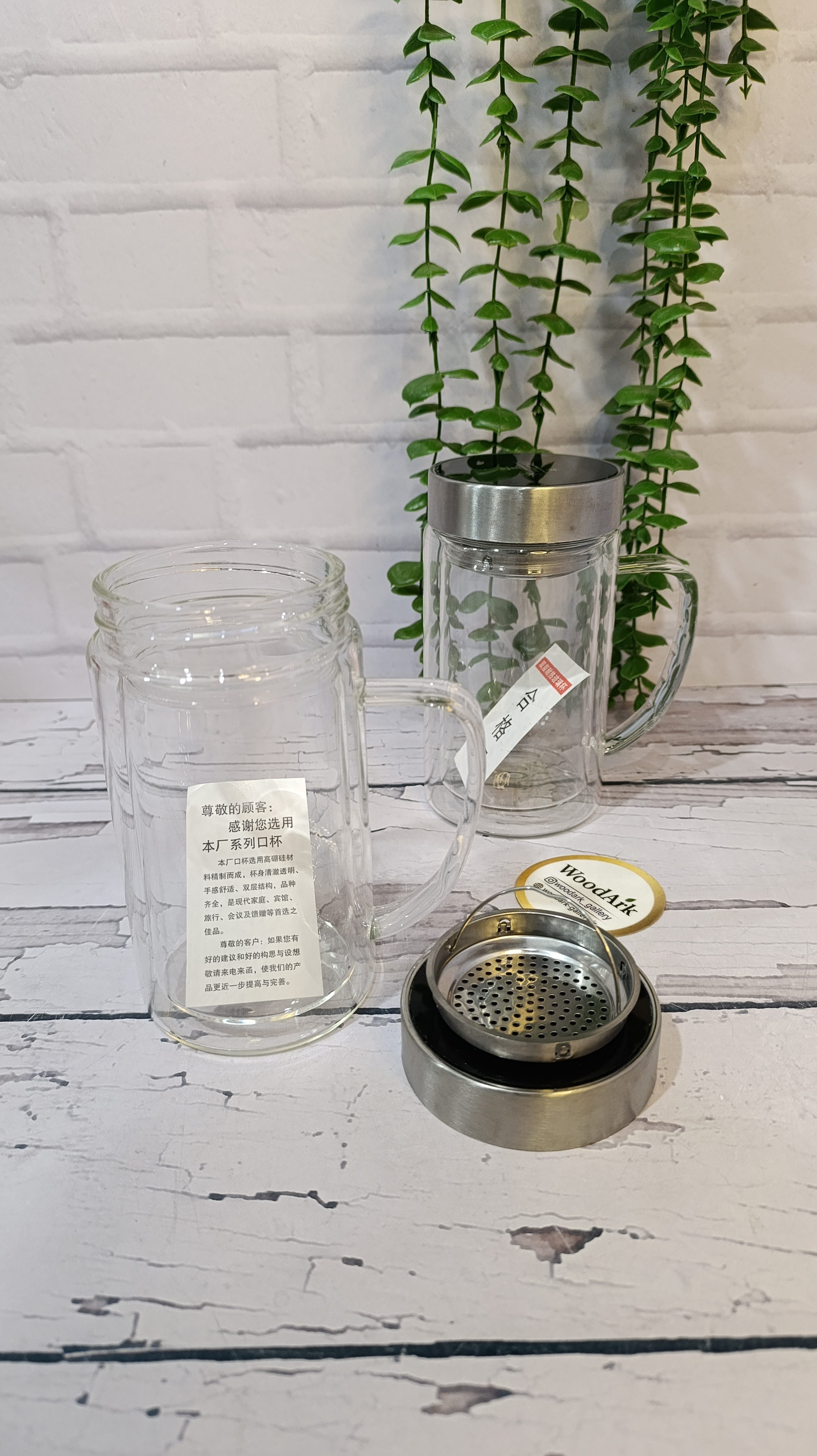 لیوان پیرکس دوجداره دمنوش