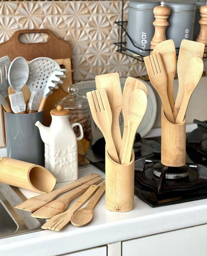 ست کفگیر ۵تیکه بامبو