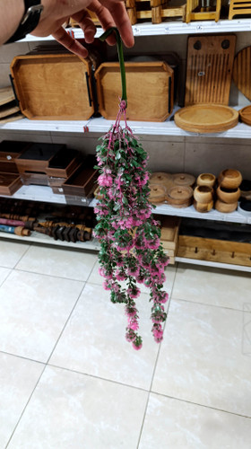 آویز گل صورتی