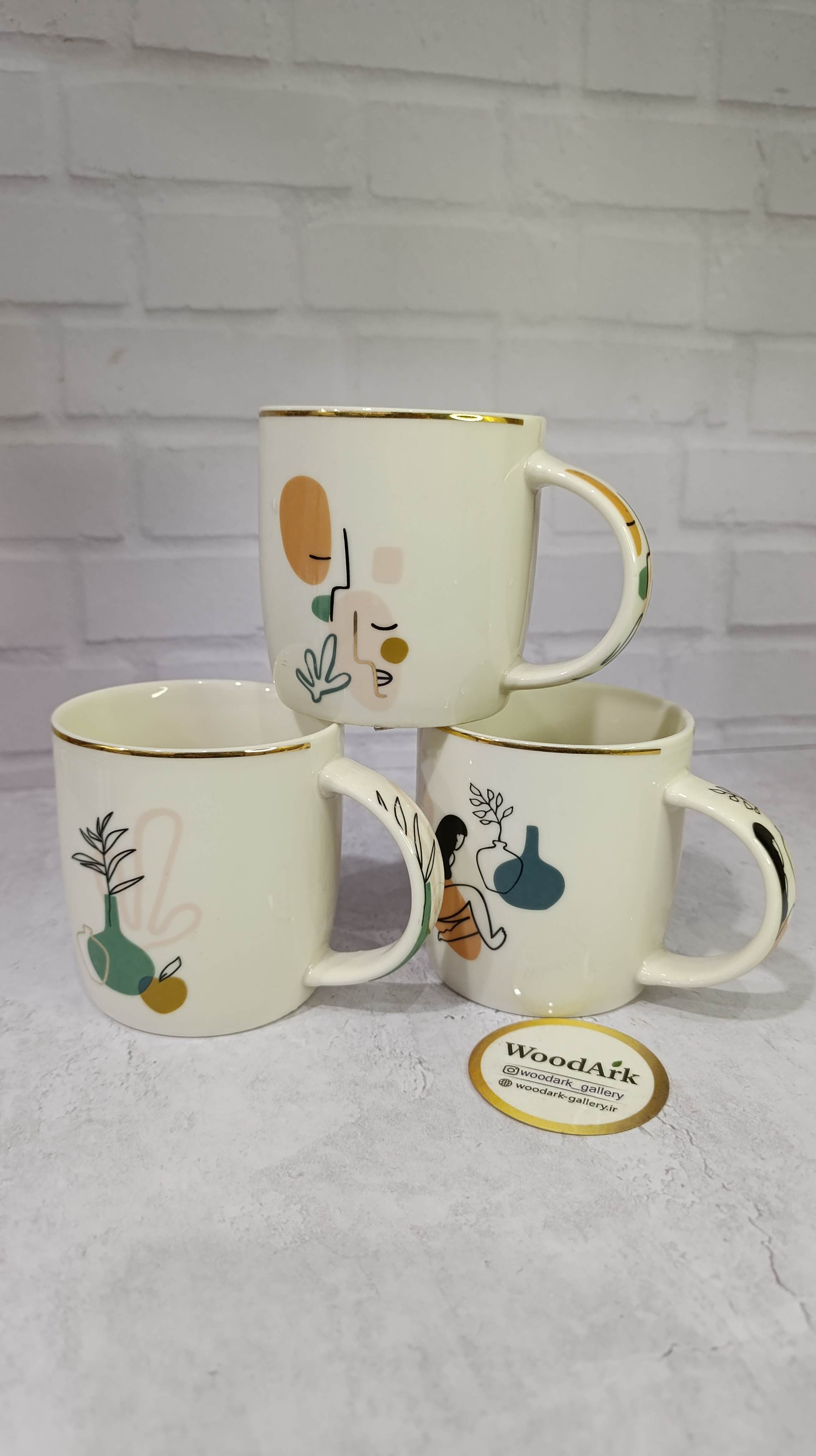 ماگ سرامیکی لب طلا