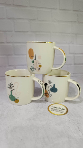 ماگ سرامیکی لب طلا