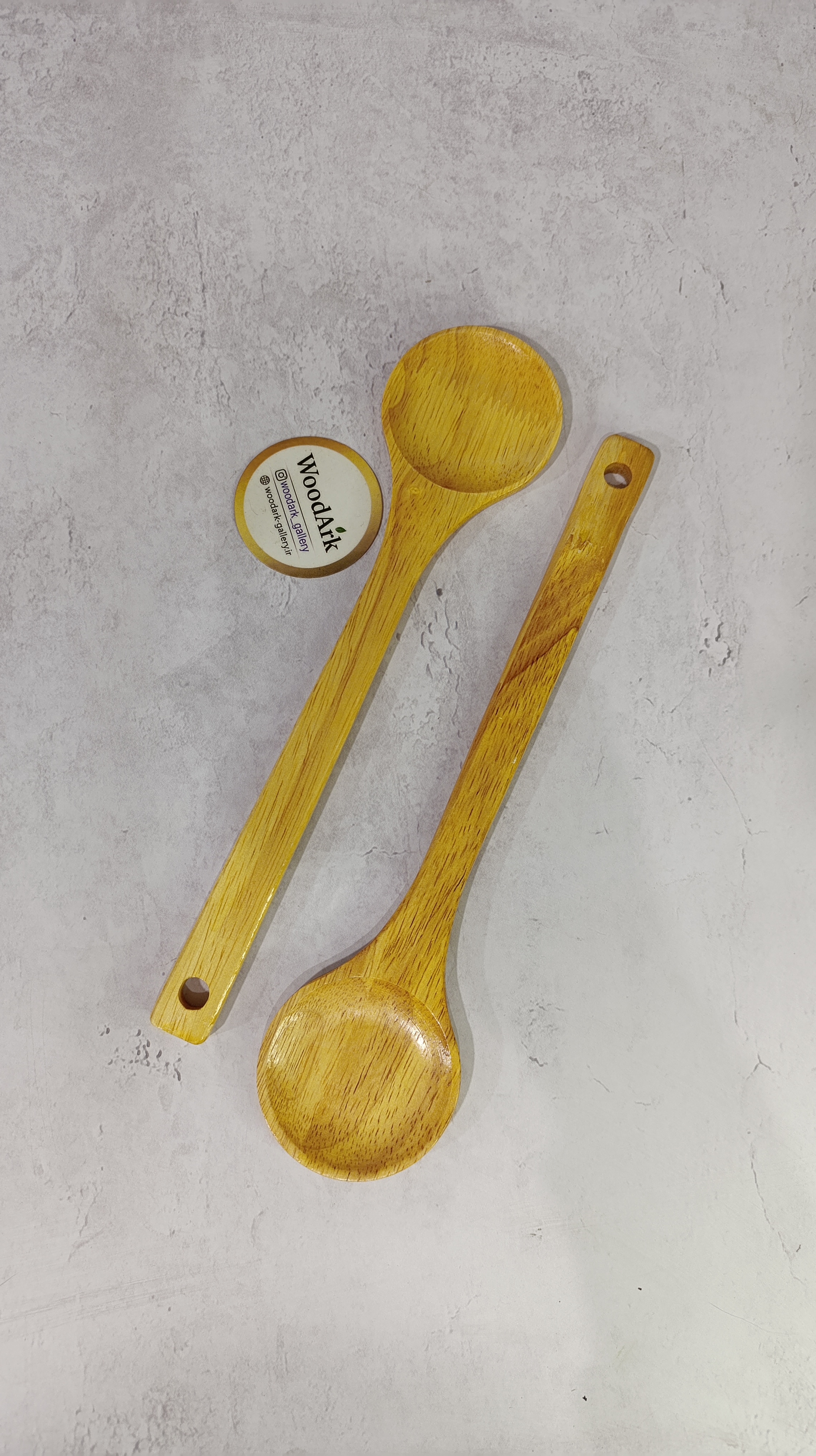 قاشق چوبی نیم گود رابروود