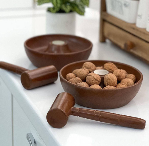 گردو شکن کاسه ای طرح چوب