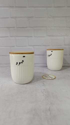 بانکه سرامیکی شیار دار قهوه