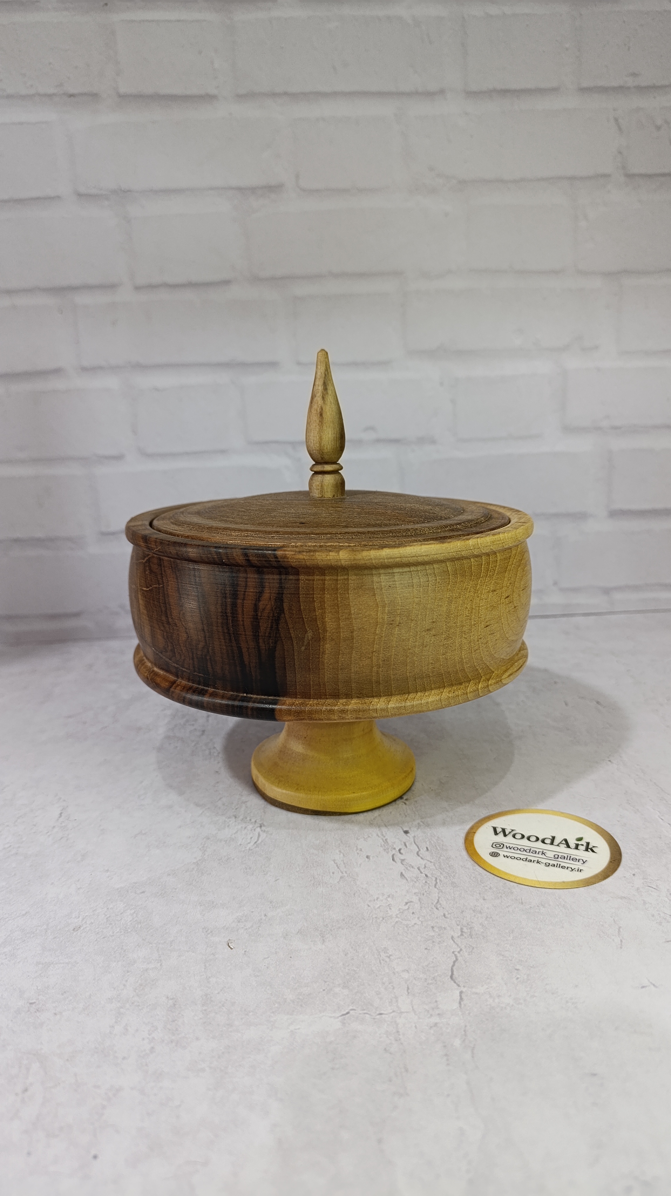 شکلات خوری پایه دار چوب گردو